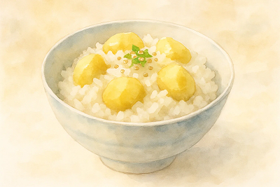栗ご飯のイラスト